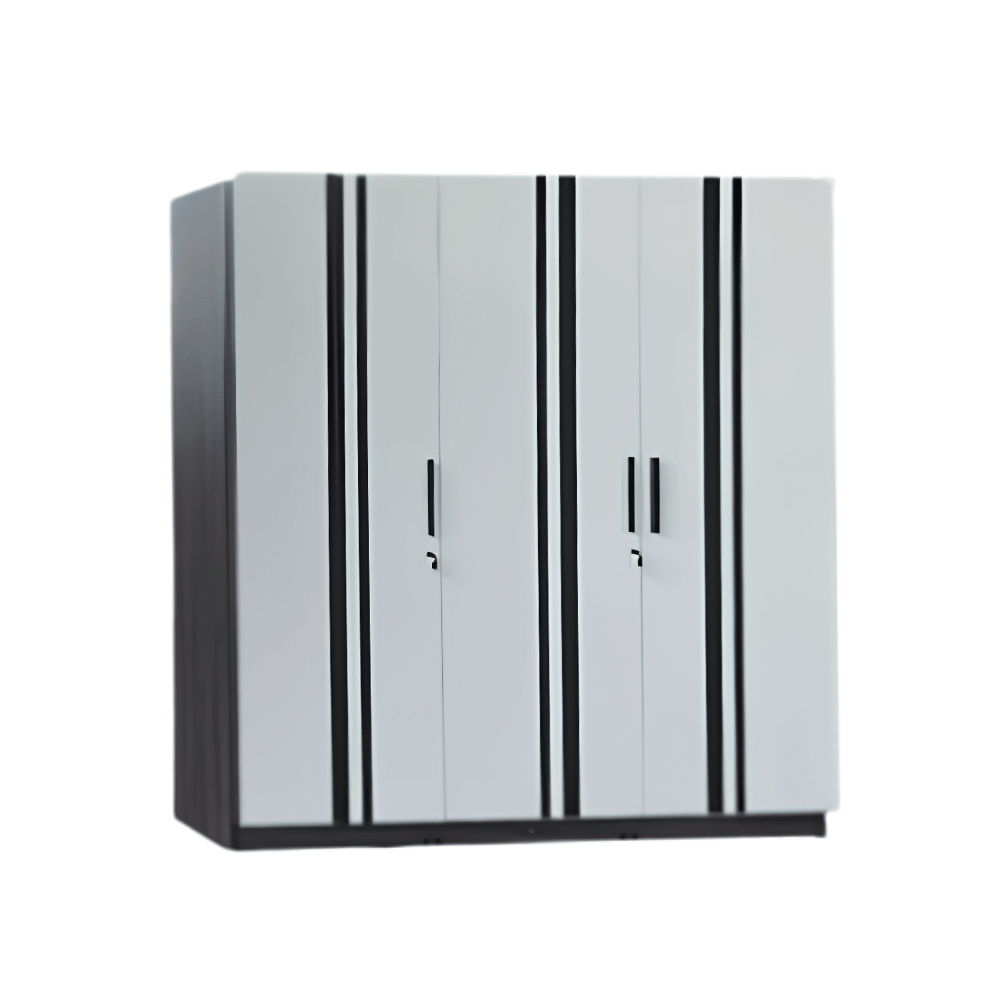 ตู้เสื้อผ้า 3 บานเปิด WISDOM DESIGN FURNITURE รุ่น WR601 180 ซม. สีแอชบราวน์/ขาว